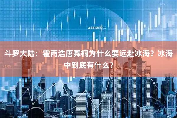 斗罗大陆：霍雨浩唐舞桐为什么要远赴冰海？冰海中到底有什么？
